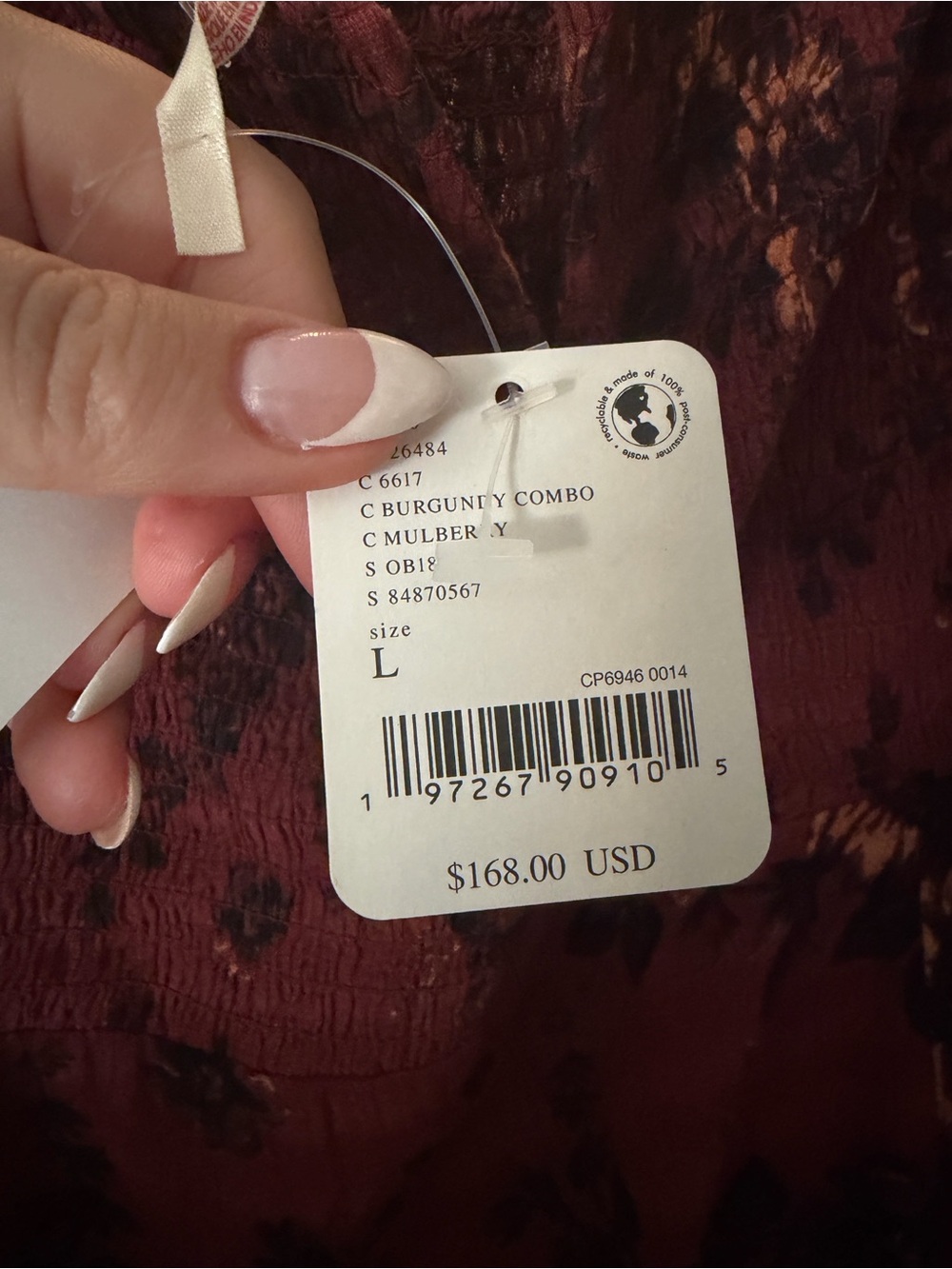 Free People Rust Floral Long-Sleeve Maxi Dress - Picture 6 of 7